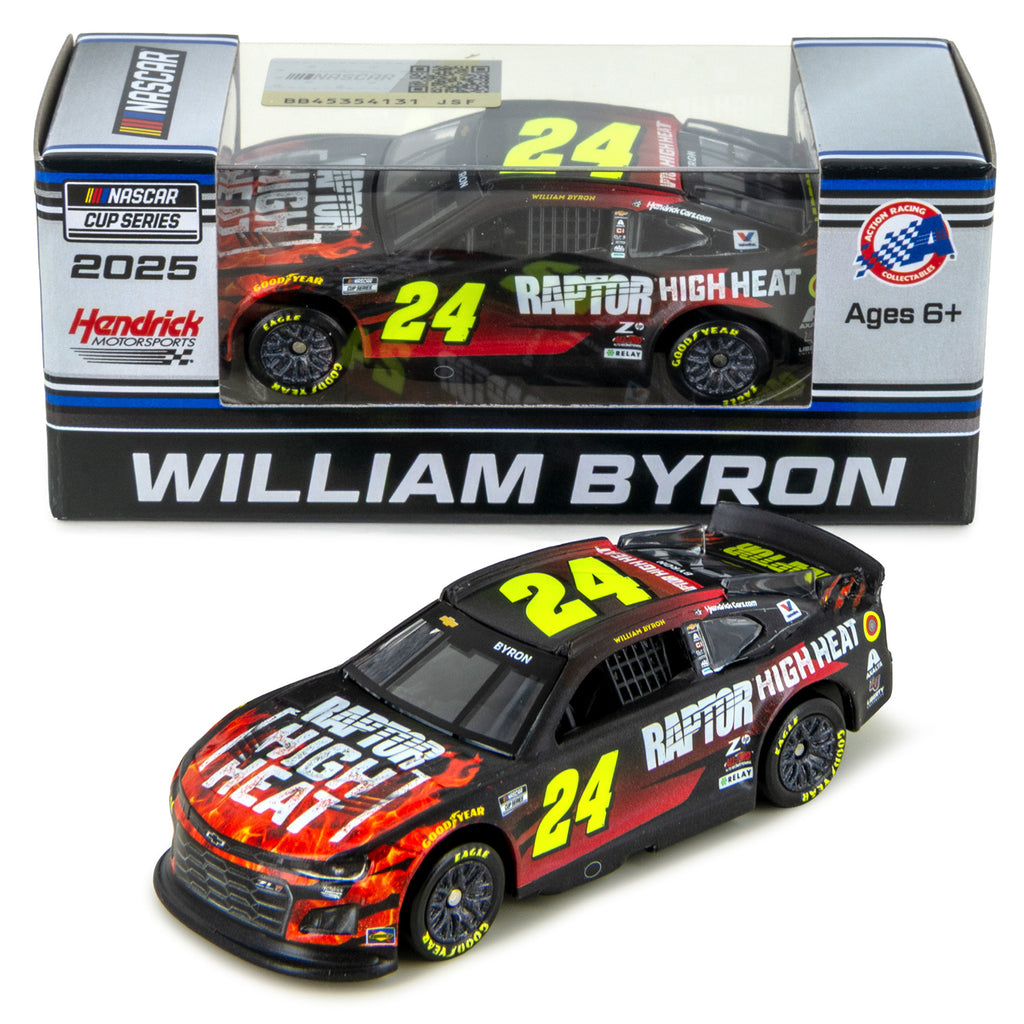 William Byron Raptor High Heat 1:64 Standard 2025 Diecast Car #24 NASCAR