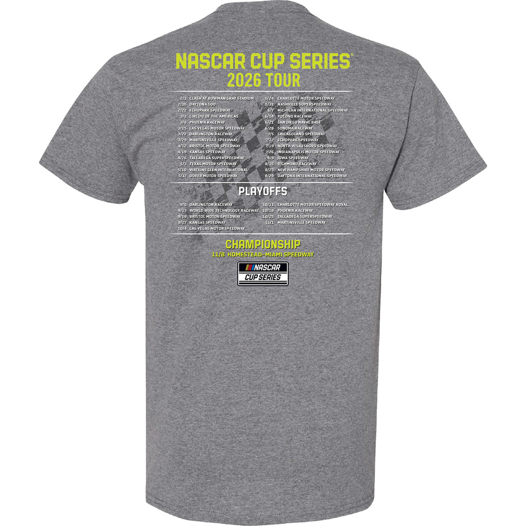 William Byron 2026 NASCAR Cup Series Schedule T-Shirt Gray #24