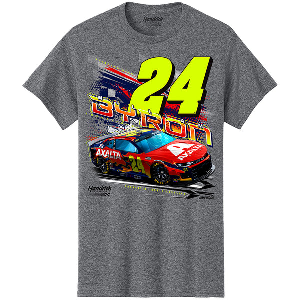 William Byron 2025 Axalta Graphite 2-Spot T-Shirt Gray #24 NASCAR