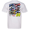 William Byron 2026 Paint Scheme Lineup 2-Spot Classic Ink T-Shirt White #24 NASCAR