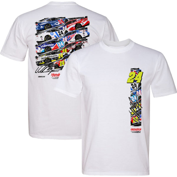 William Byron 2026 Paint Scheme Lineup 2-Spot Classic Ink T-Shirt White #24 NASCAR