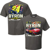 William Byron 2025 Axalta Patriotic Eagle 2-Spot T-Shirt Gray #24 NASCAR