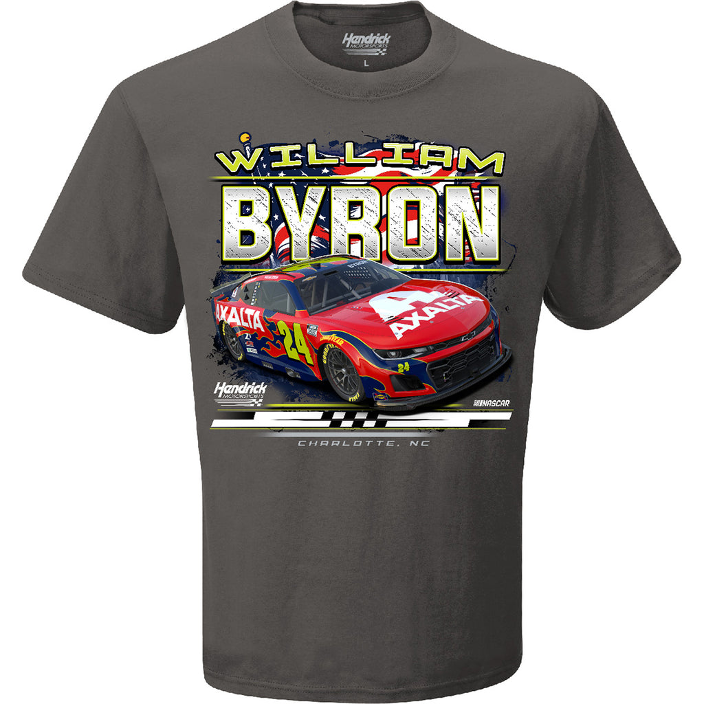 William Byron 2025 Axalta Patriotic Eagle 2-Spot T-Shirt Gray #24 NASCAR