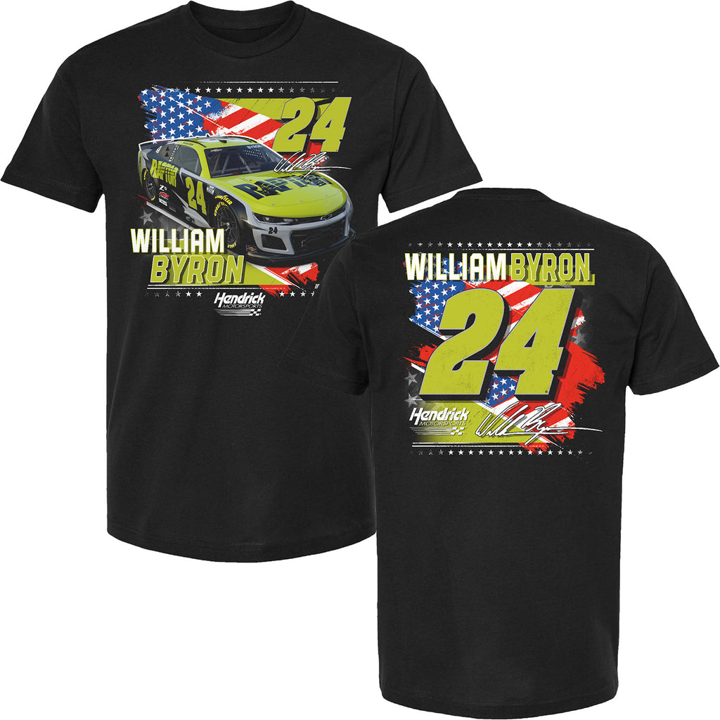 William Byron 2025 Raptor Patriotic Car T-Shirt Black #24 NASCAR