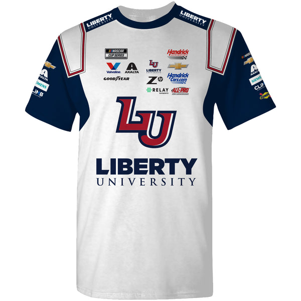 William Byron 2025 Liberty University Sublimated Uniform Pit Crew T-Shirt #24 NASCAR