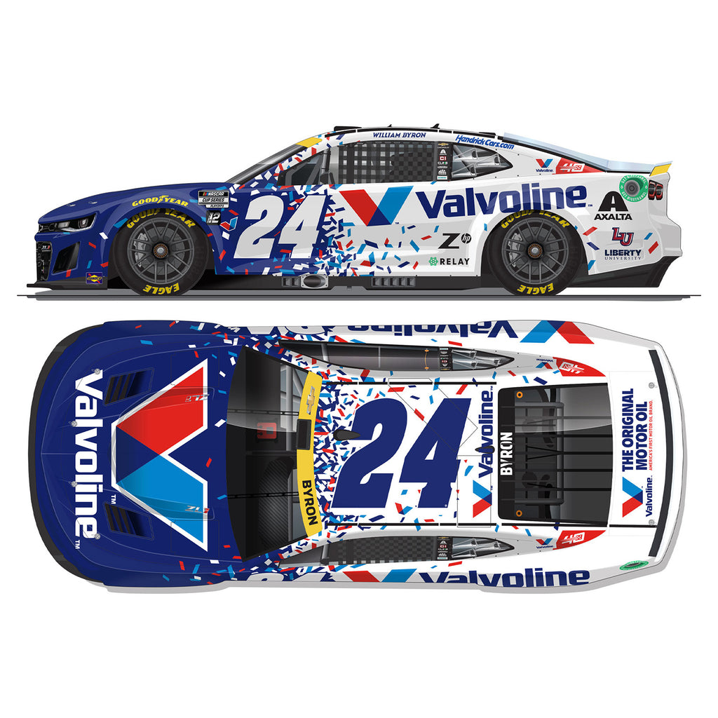 William Byron ELITE Valvoline Roval 1:24 2024 Diecast Car #24 NASCAR