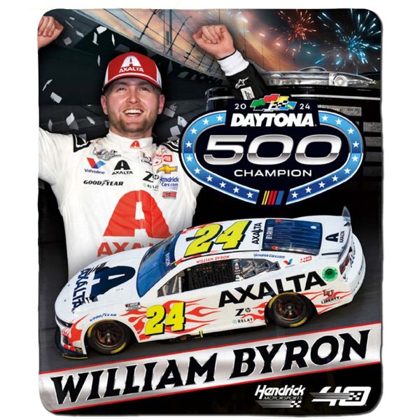 William Byron 2024 Daytona 500 Champion 50x60 Winning Image Blanket #24 Axalta NASCAR
