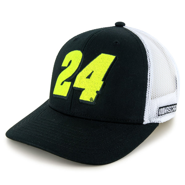 William Byron 2026 Big Number #24 Mesh NASCAR Hat Exclusive Black/White