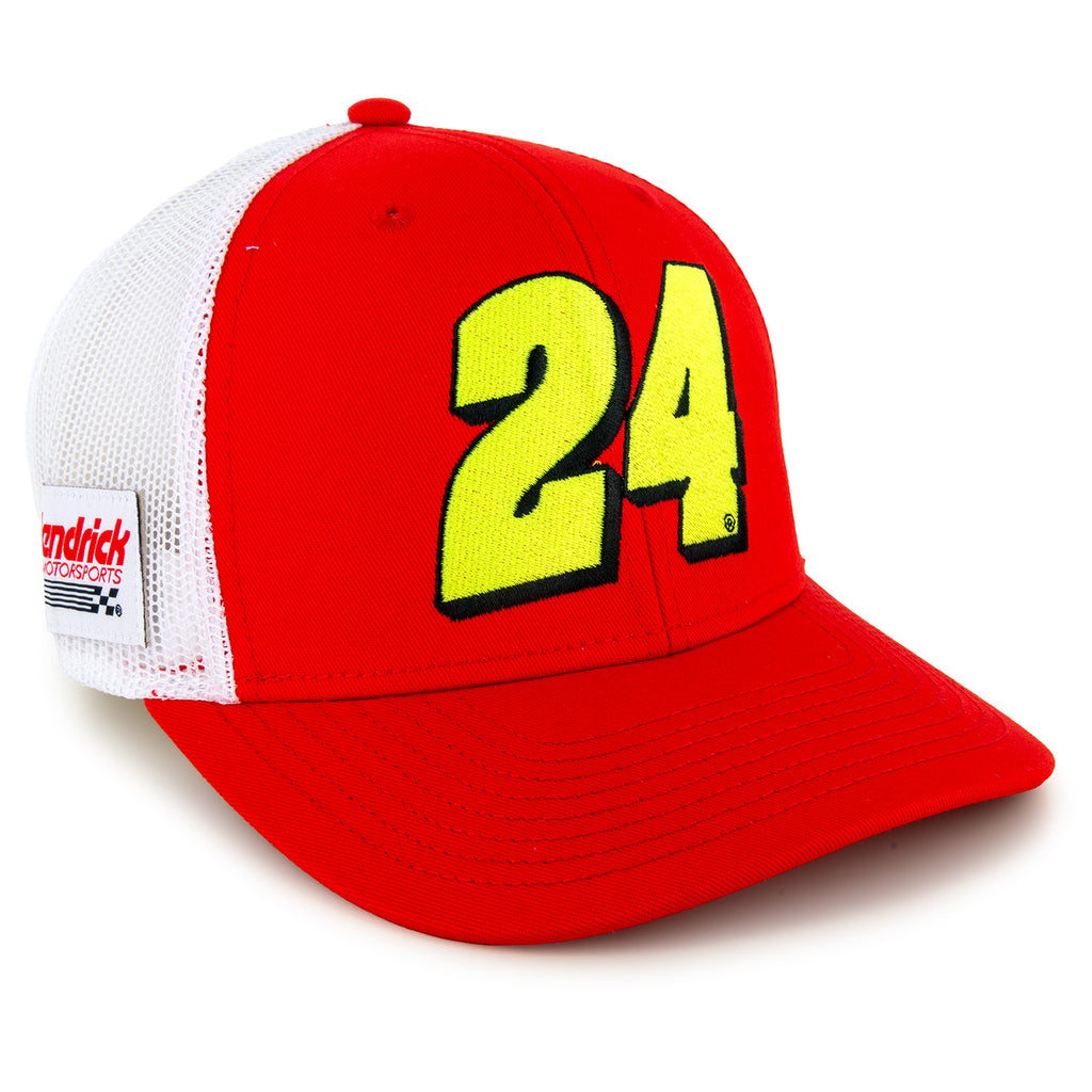 William Byron 2026 Big Number #24 Mesh NASCAR Hat Exclusive Red/White