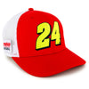 William Byron 2026 Big Number #24 Mesh NASCAR Hat Exclusive Red/White