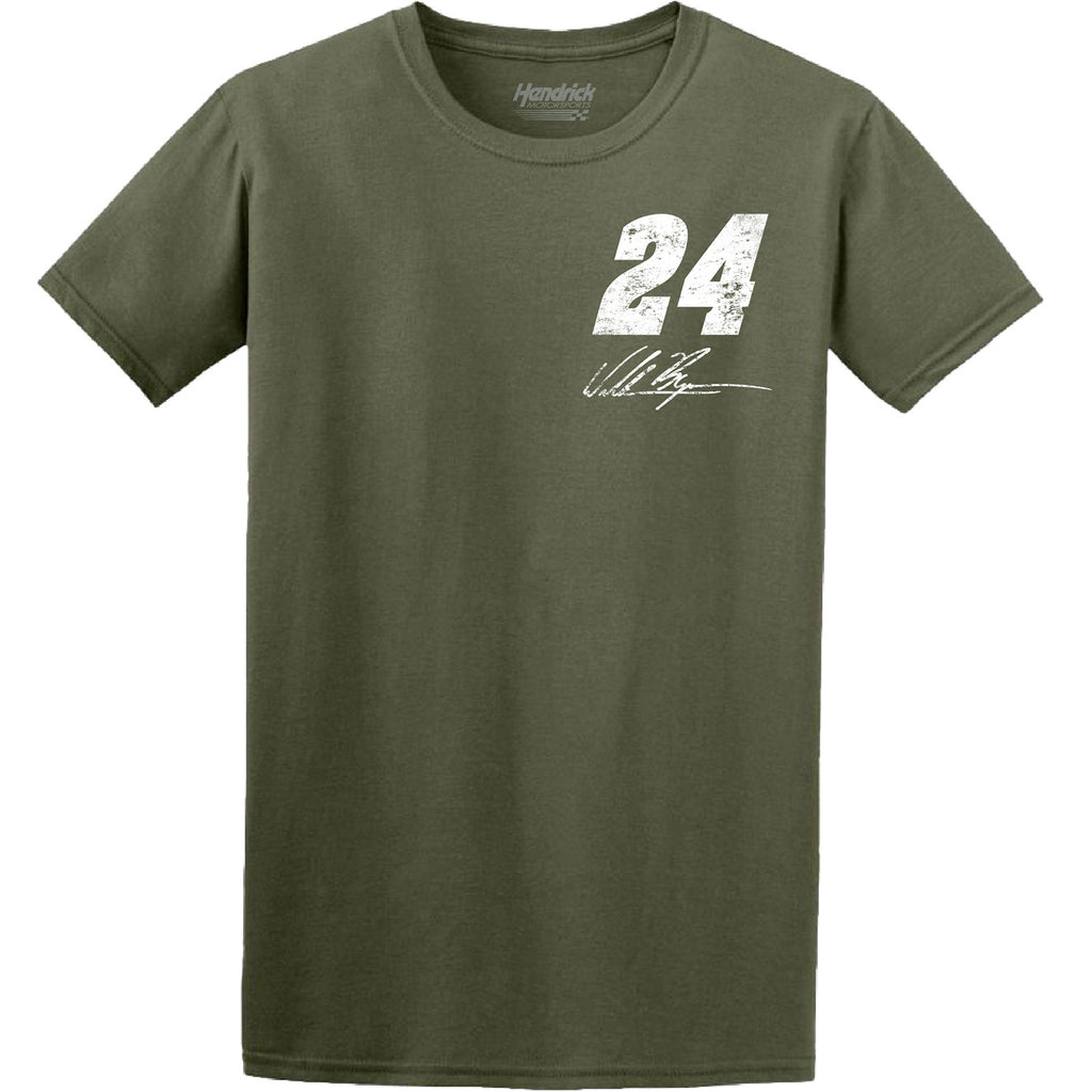 William Byron 2026 Military Green #24 Born in the USA T-Shirt NASCAR