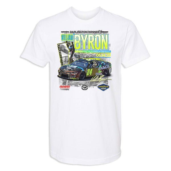 William Byron 2023 Darlington Race Win Throwback to 1998 Jeff Gordon Chromalusion T-Shirt - Clearance Sale