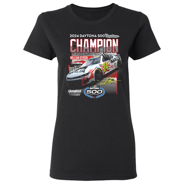Women's William Byron 2024 Daytona 500 Champion Race Win Ladies T-Shirt Axalta #24 NASCAR