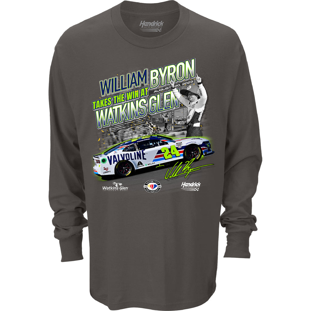 William Byron 2023 Long Sleeve Watkins Glen Race Win T-Shirt - Sale