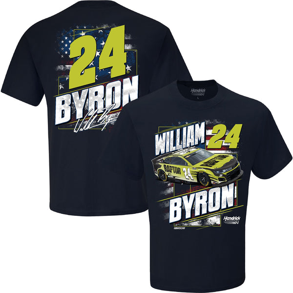 William Byron 2024 Patriotic Raptor Car T-Shirt Blue #24 NASCAR