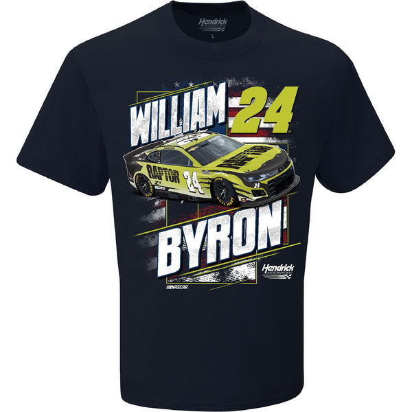 William Byron 2024 Patriotic Raptor Car T-Shirt Blue #24 NASCAR
