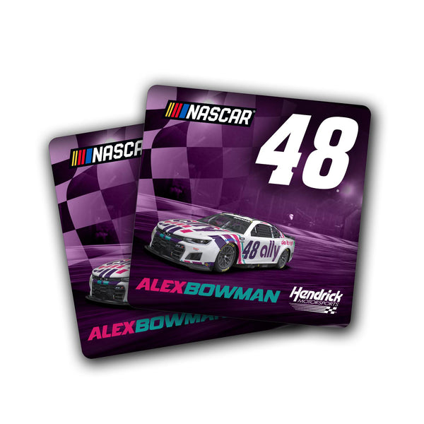 Alex Bowman 2022 Sublimated Graphics Hardwood Drink Coasters 2-Piece Set #48 Ally NASCAR