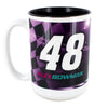 Alex Bowman 2022 Jumbo 15oz Ceramic Ally #48 Sublimated 2-Sided Graphics Coffee Mug With Color Interior NASCAR