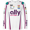 Alex Bowman 2023 Long Sleeve Ally Sublimated Uniform Pit Crew T-Shirt White #48 NASCAR