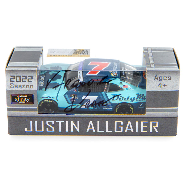 Freddie Kraft Autographed Door Bumper Clear Podcast Justin Allgaier Dover 1:64 Standard 2022 Diecast Car #7 NASCAR