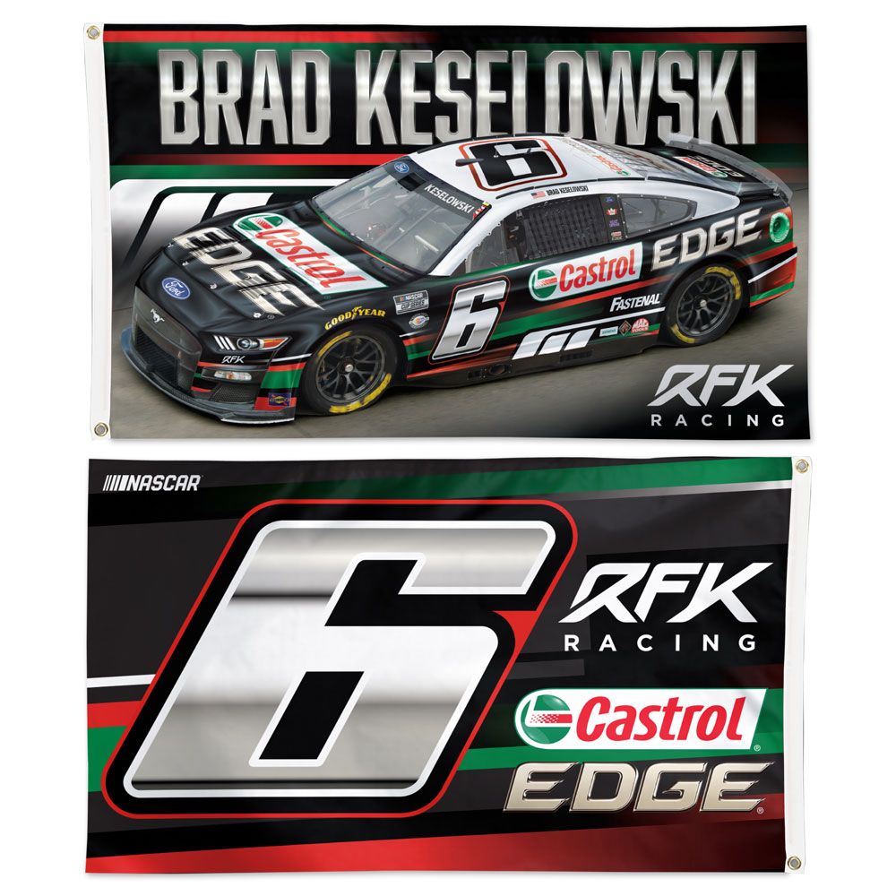 Brad Keselowski 2023 Castrol Two-Sided NASCAR 3x5 Flag