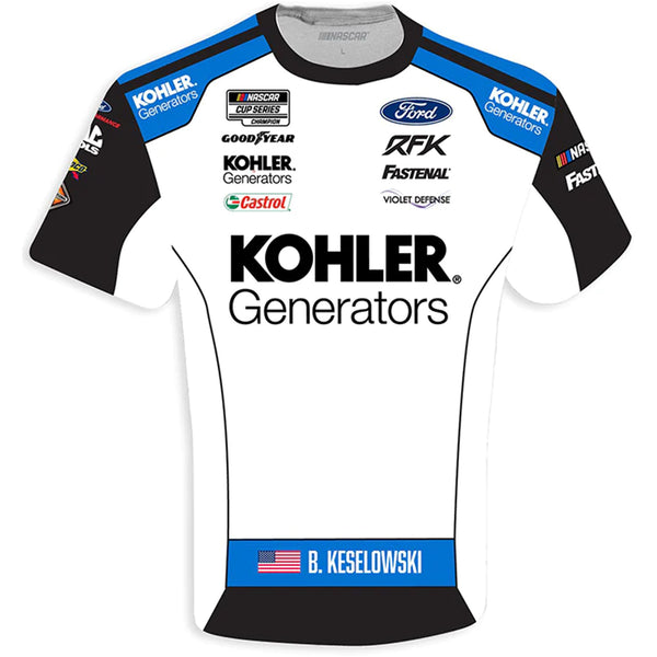 Brad Keselowski 2022 Kohler Sublimated Uniform Pit Crew T-Shirt White #6 NASCAR
