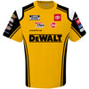 Christopher Bell 2022 Dewalt Sublimated Uniform Pit Crew T-Shirt Yellow #20 NASCAR