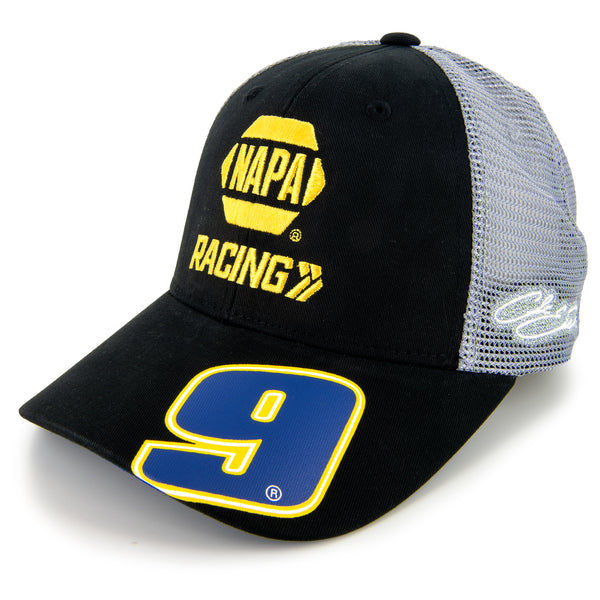 Chase Elliott 2023 NAPA Yellow #9 NASCAR Team Hat Sponsor Mesh