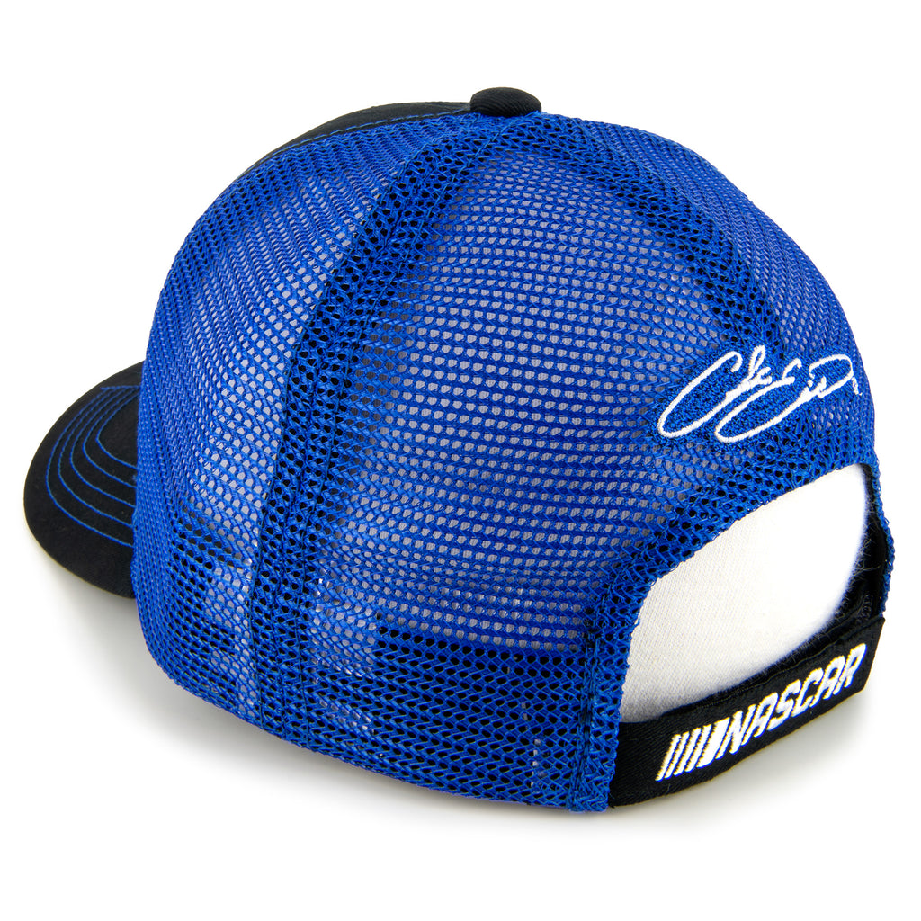 Chase Elliott 2023 Victory Lane NAPA Yellow Team Mesh NASCAR Hat Black/Blue #9 NASCAR