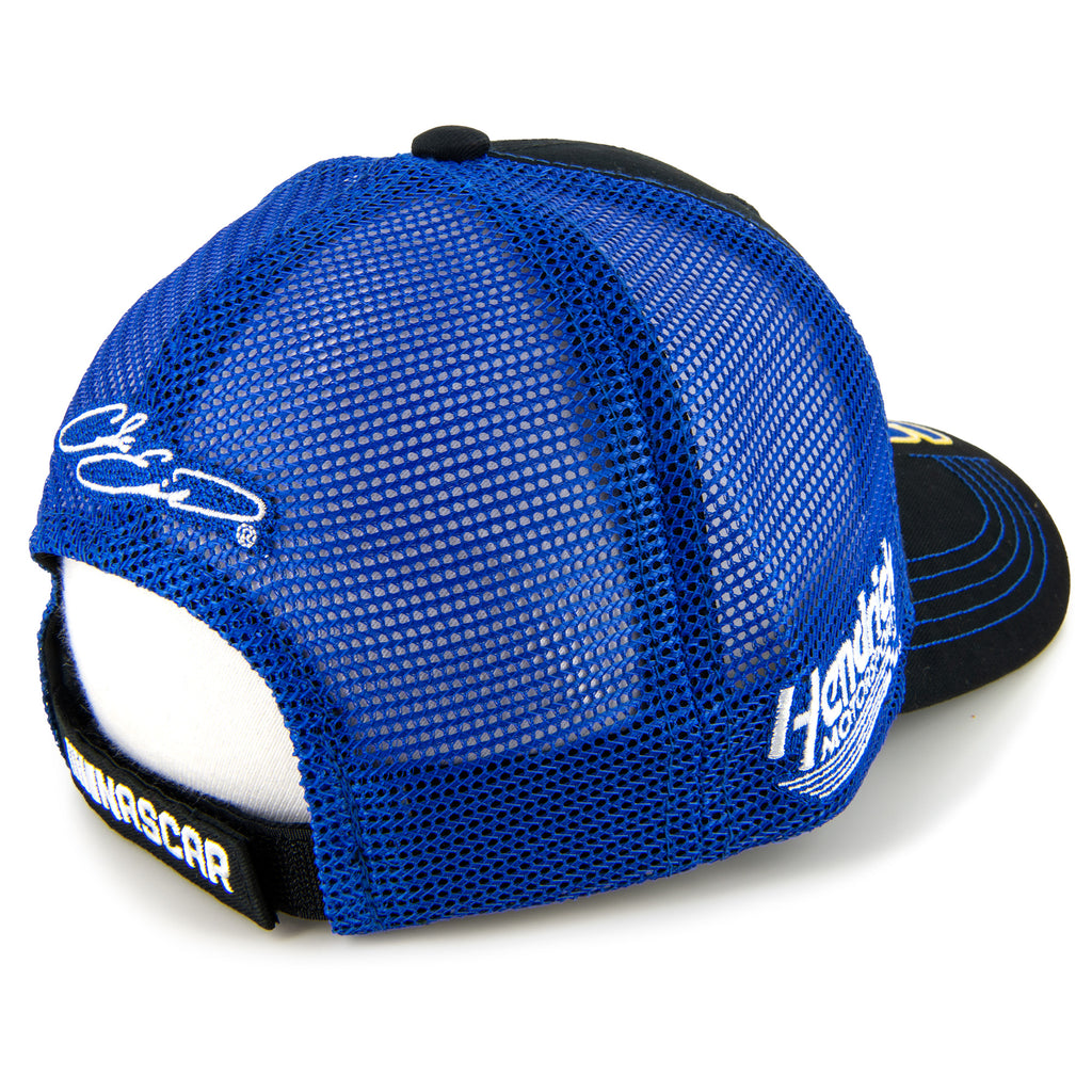 Chase Elliott 2023 Victory Lane NAPA Yellow Team Mesh NASCAR Hat Black/Blue #9 NASCAR