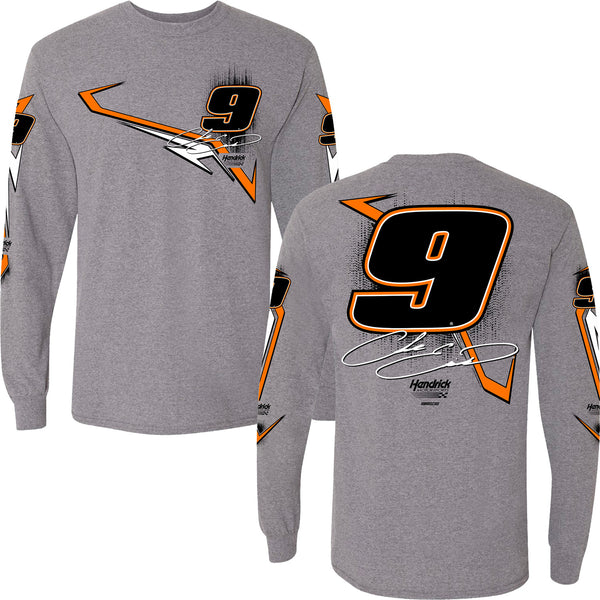 Chase Elliott 2023 Long Sleeve Black 4-Spot Xtreme #9 T-Shirt NASCAR