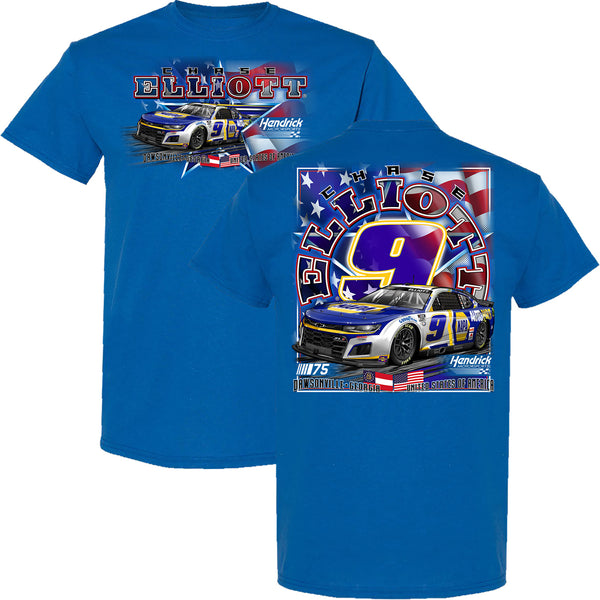 Chase Elliott 2023 NAPA Stars & Stripes T-Shirt Blue #9 NASCAR