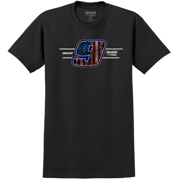 Chase Elliott 2023 RWB Flag 2-Spot #9 T-Shirt NASCAR