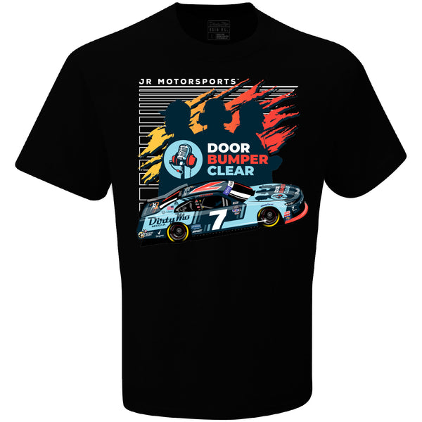 Justin Allgaier Door Bumper Clear / Dirty Mo Media Paint Scheme Car T-Shirt Black #7 NASCAR