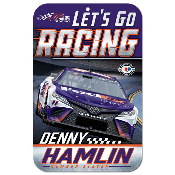 Denny Hamlin 2023 FedEx #11 11x17 Plastic Sign NASCAR