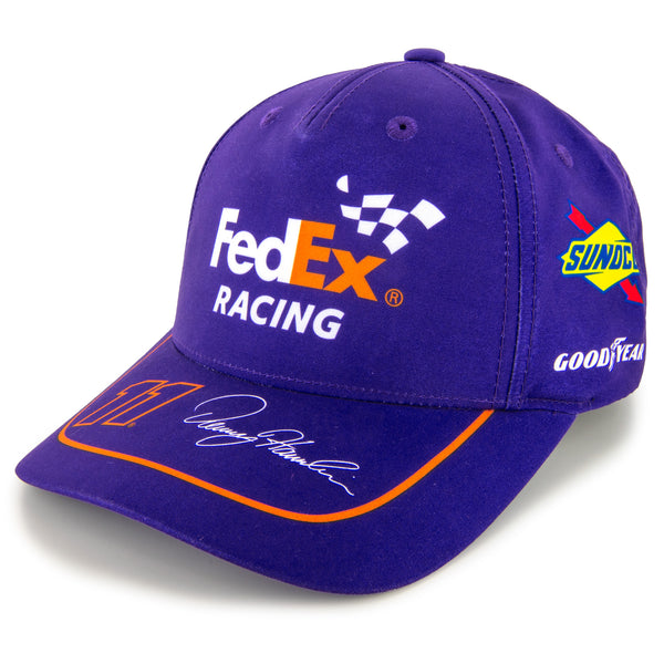 Denny Hamlin 2023 FedEx Uniform Pit Hat #11 NASCAR