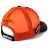 Denny Hamlin 2022 Victory Lane FedEx Racing Sponsor Team Mesh NASCAR Hat Black/Orange