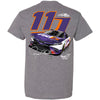Denny Hamlin 2023 FedEx Graphite #11 T-Shirt Gray NASCAR