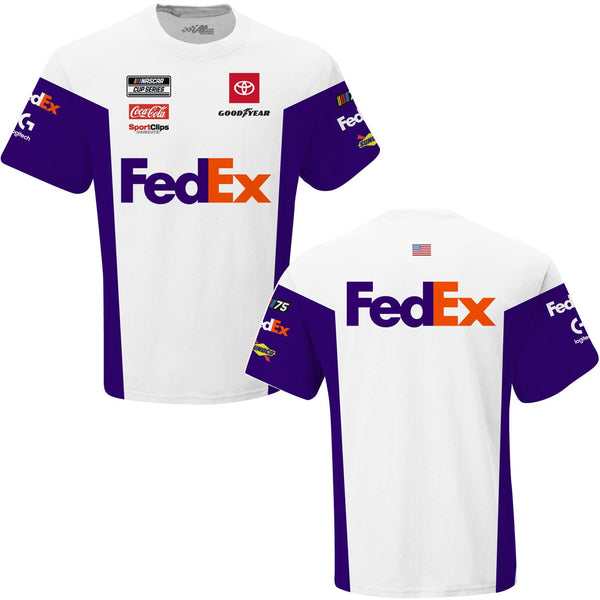 Denny Hamlin 2023 FedEx Sublimated Uniform Pit Crew T-Shirt #11 NASCAR