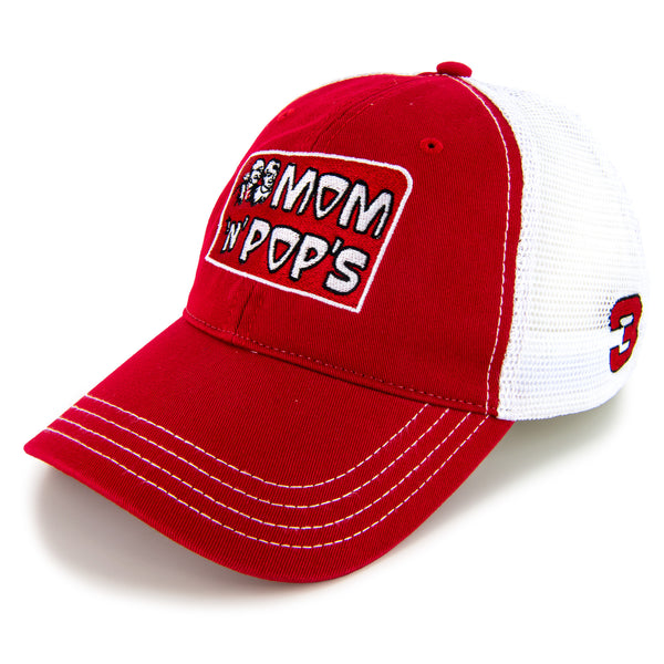 Dale Earnhardt Jr 2023 Mom 'n' Pop's Late Model #3 Sponsor Mesh Hat Red/White