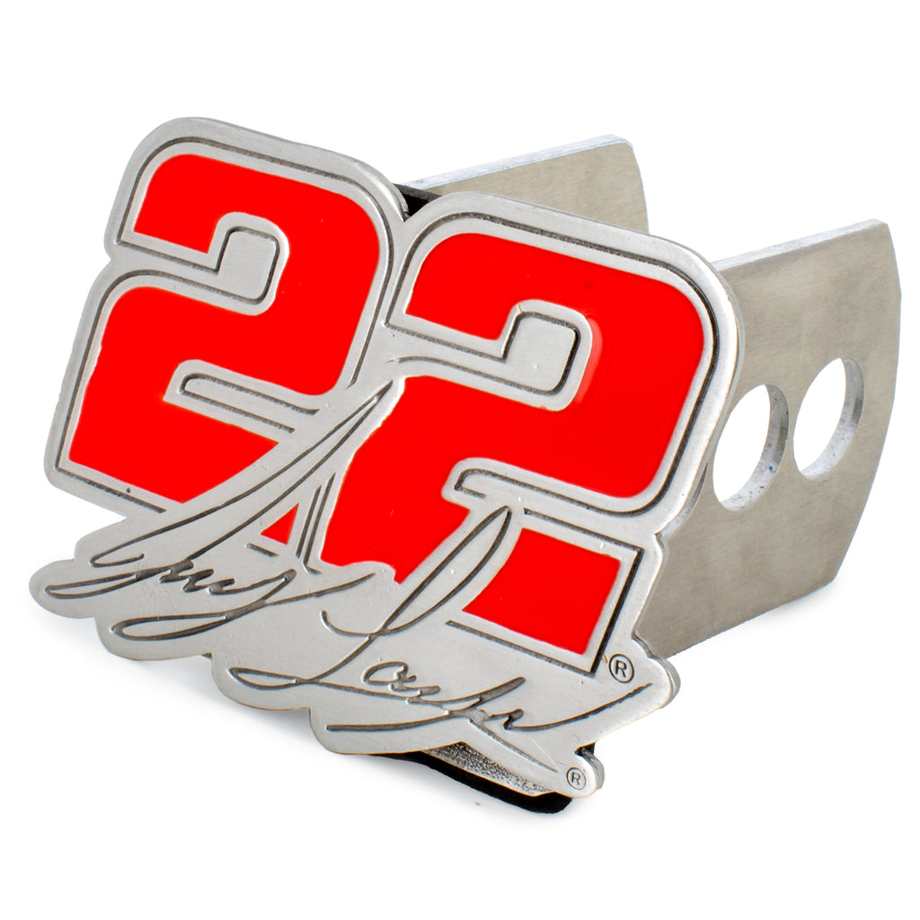 Joey Logano Pewter Metal #22 Universal Trailer Hitch Cover NASCAR