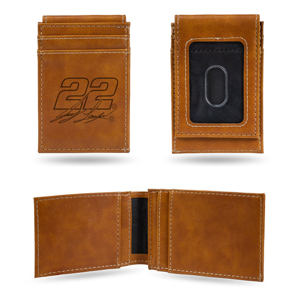 Joey Logano Laser Engraved Front Pocket Wallet #22 NASCAR
