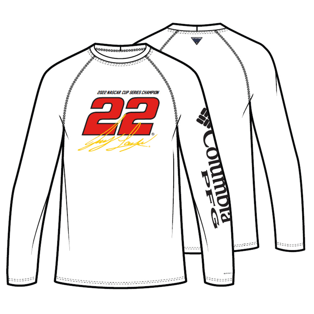 Joey Logano Columbia Long Sleeve NASCAR Champ PFG T-Shirt - Sale