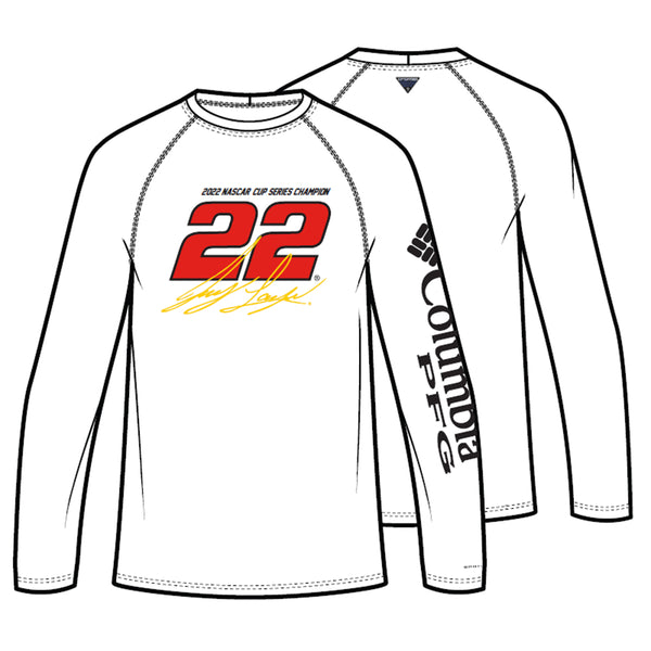 Joey Logano 2022 Long Sleeve NASCAR Cup Series Champion Columbia PFG T-Shirt #22