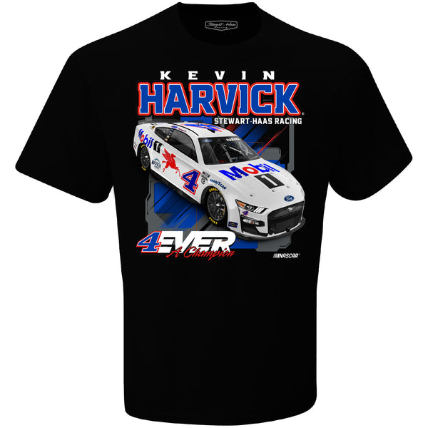 Kevin Harvick 2023 Mobil 1 4EVER A Champion Draft T-Shirt Black #4 NASCAR