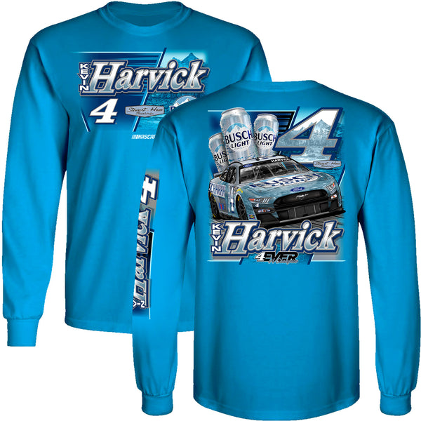 Kevin Harvick 2023 Long Sleeve Busch Light Sapphire T-Shirt #4 NASCAR