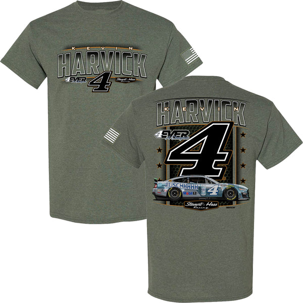 Kevin Harvick 2023 Busch Light Military Green Car T-Shirt #4 NASCAR