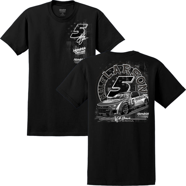 Kyle Larson 2023 HendrickCars Black Tonal 2-Spot T-Shirt #5 NASCAR
