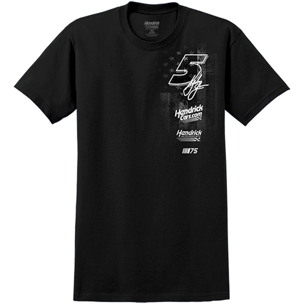 Kyle Larson 2023 HendrickCars Black Tonal 2-Spot T-Shirt #5 NASCAR
