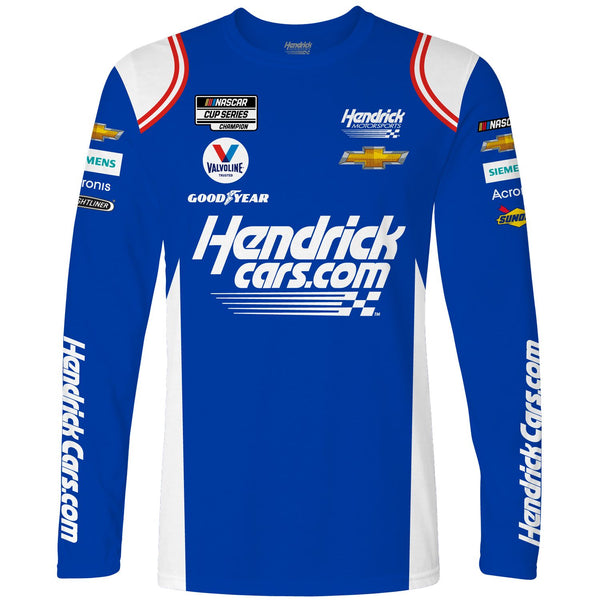 Kyle Larson 2022 Long Sleeve HendrickCars Sublimated Uniform Pit Crew T-Shirt Blue #5 NASCAR